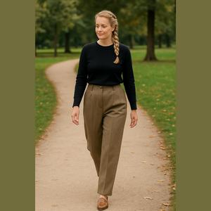 80s EQUIPMENT HENRY GRETHEL WOOL TAN PLEAT FRONT PANTS W 4 SLIT POCKETS SZ 12